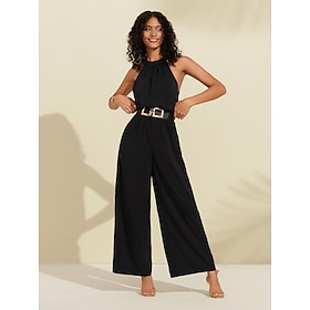 Chiffon Waisted Jumpsuit (Belt Included)