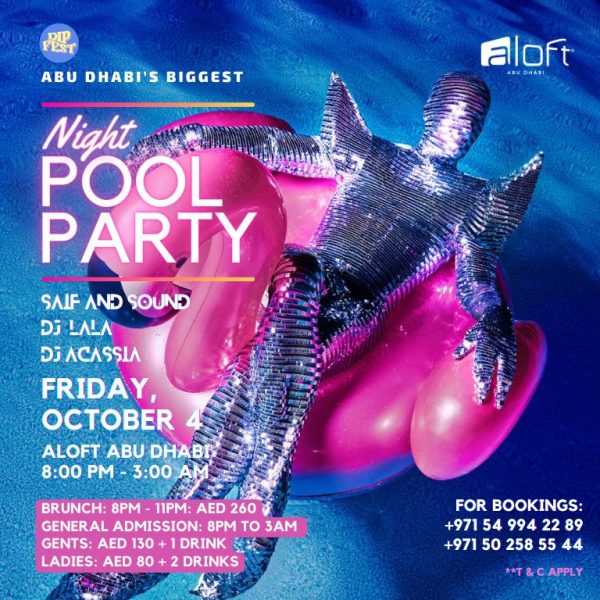 Aloft Pink Pool Party in Abu Dhabi Nightlife