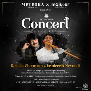 Concert Series Featuring Rakesh Chaurasia and Jayateerth Mevundi in Dubai Desi Events