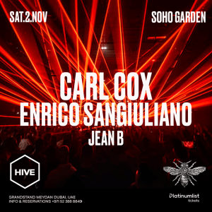 Experience the ultimate techno showdown at HIVE with Carl Cox and Enrico Sangiuliano! Nightlife